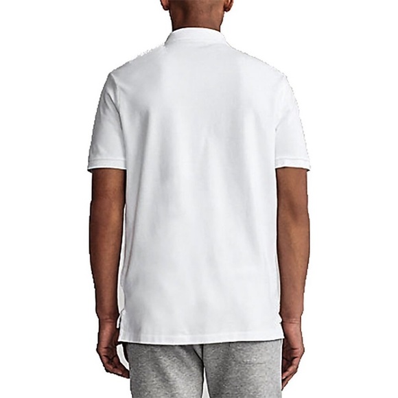 Polo by Ralph Lauren The Mesh Shirt in solid white with navy logo, Large - Picture 5 of 11